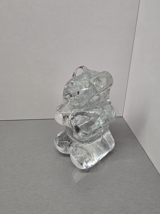 Stary przycisk miś szklany Haribo vintage