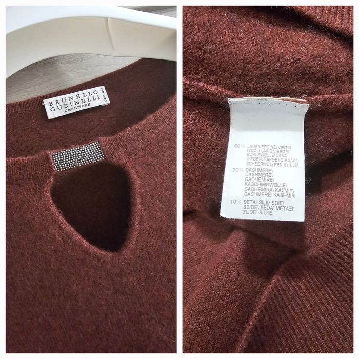 Brunello Cucinelli  базовый свитер  шерсть, кашемир, шелк л/м