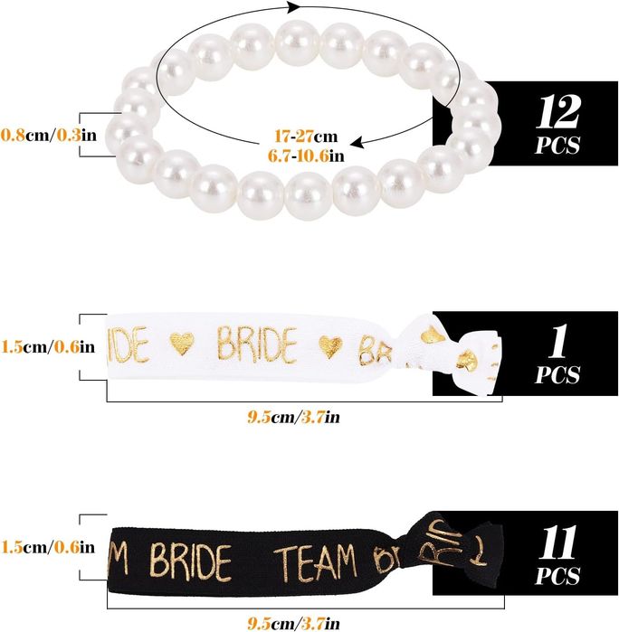 Casamento / despedida de solteira / noivado pulseiras equipa e noiva