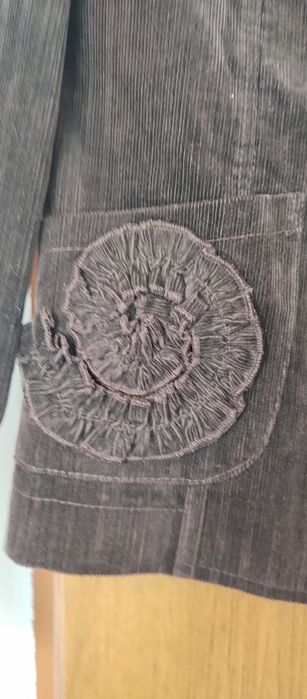 Źakiet sztruks czekoladowy M