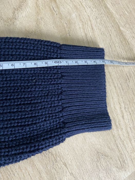 Jules M męski sweter granatowy ciepły  zima Vintage półgolf