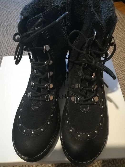 Skórzane trzewiki ocieplane Lasocki 36