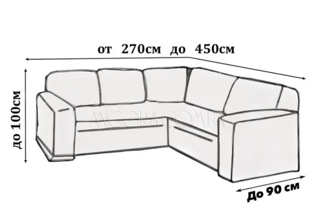 Чохол хутряний на кутовий диван м'який щільний плюшевий овечка Venera