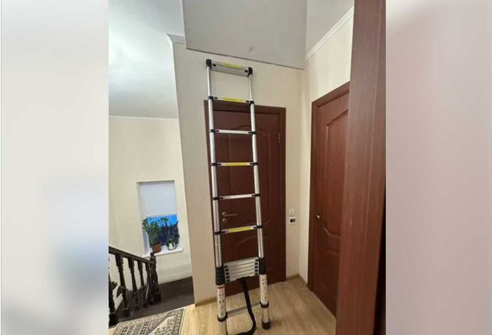 Алюмінієва лестница телескопічна драбина для дому саду сходи висувні