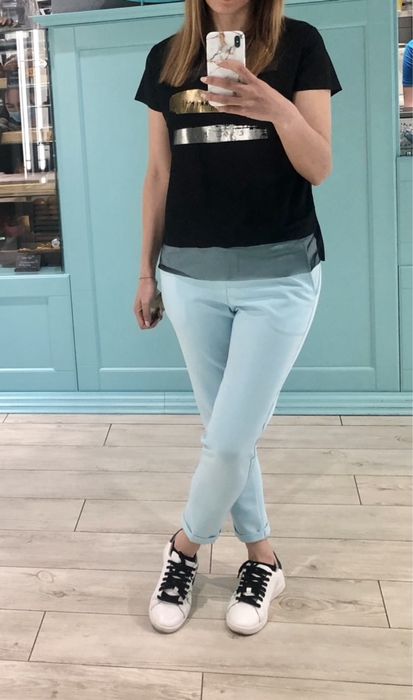 Штани укорочені пояс на резинці