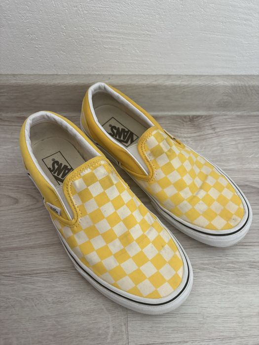 Żółte vansy slip-on