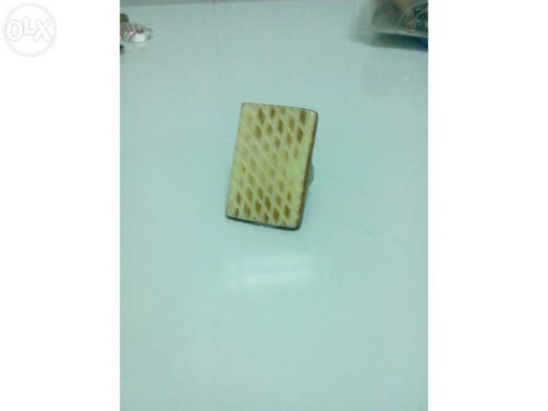 Anel quadrados bege e castanho (portes incluídos)