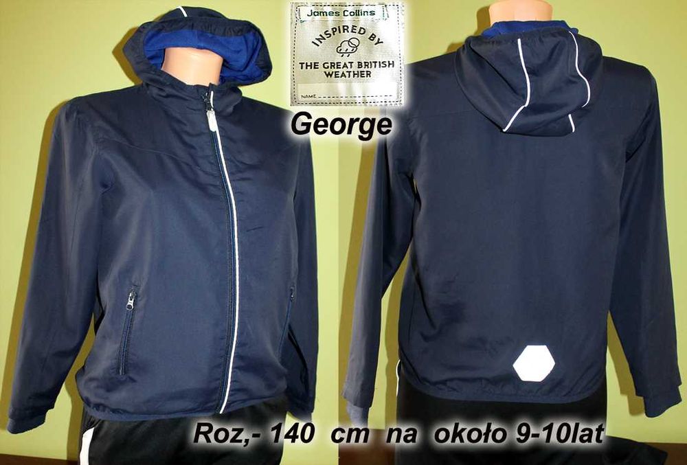 Przeciwdeszczowa kurtka z kapturem - 9-10 lat