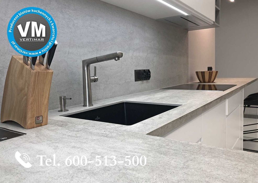 Blat kuchenny, łazienkowy na wymiar - granit, konglomerat, spiek