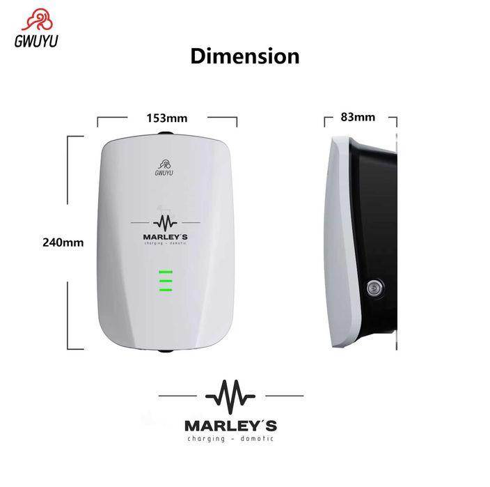 Wallbox Carregador Parede - 7.6 kw - 32 A - c/ APP e Cartões