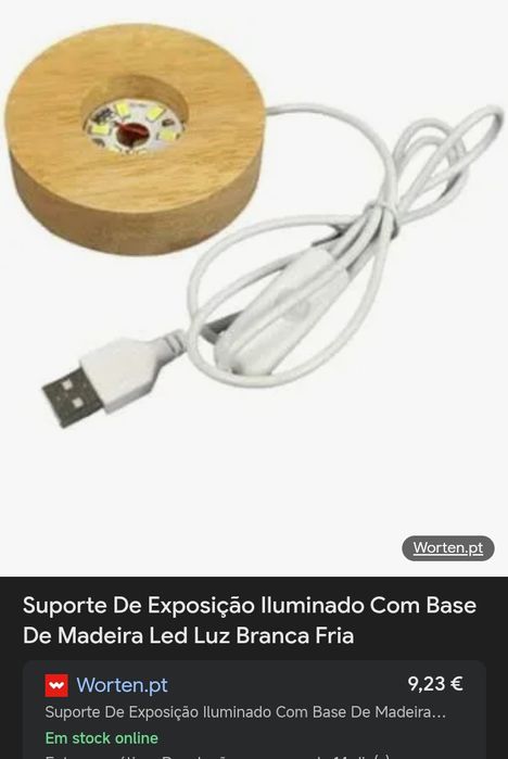 Suporte expositor luminoso led