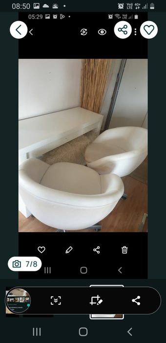 Toaletka i  krzesło  obrotowe  ikea
