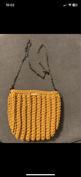 Torebka handmade kolor musztardowy