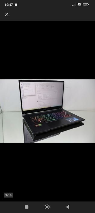 Ноутбук MSI Katana A17 AI 17,3" AMD Ryzen 7 16 ГБ / 1000 ГБ GEFORCE RT