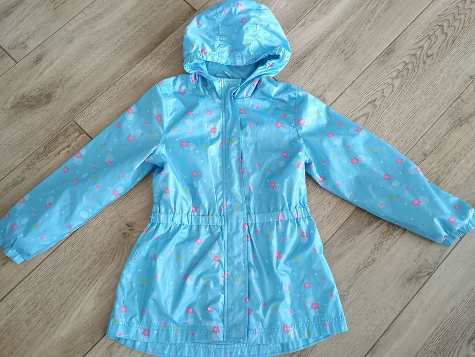 Kurtka przeciwdeszczowa nieprzemakalna deszczówka 128 cm 5,10,15