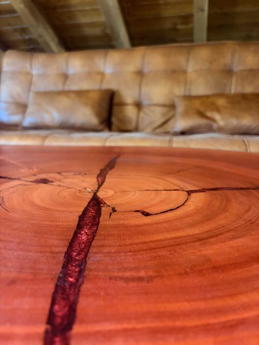 Mesa de Centro / Sala em Eucalipto Vermelho