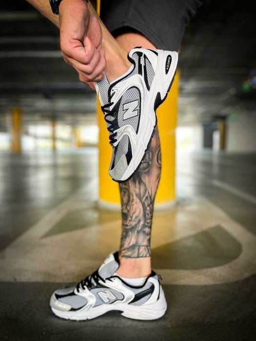 ‼️Останній 42/44 Розмір‼️Кроссовки Мужские New Balance 530 Black White/Кросівки Нью Беланс/Чоловічі NB 530