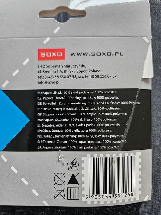 Soxo nowe kapcie/skarpety antypoślizgowe  41-43