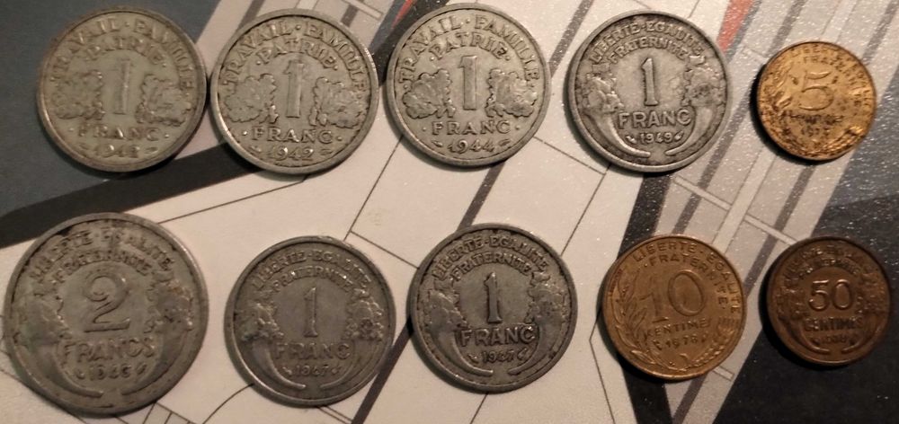 Lote 10 Moedas França Antigas Colecção