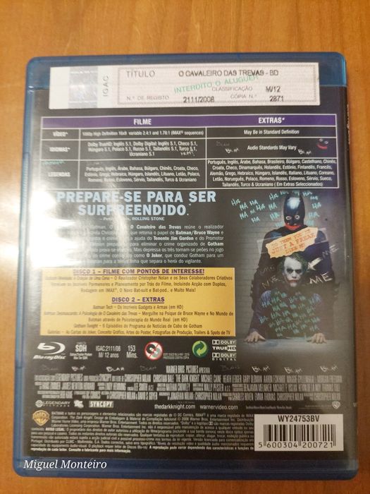 Batman O cavaleiro das Trevas edição 2 discos