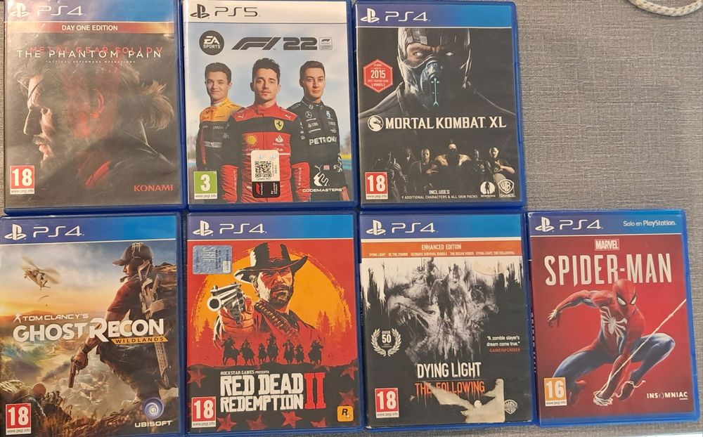 Pack de 6 Jogos Ps4 e 1 jogo Ps5