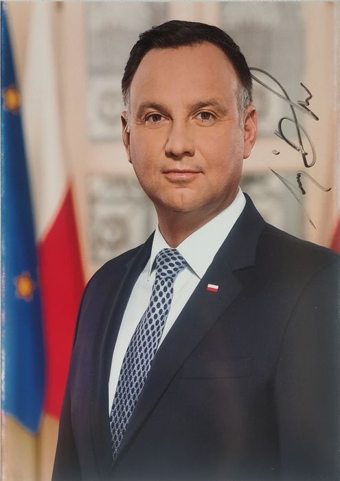 Oryginalny autograf Andrzeja Dudy