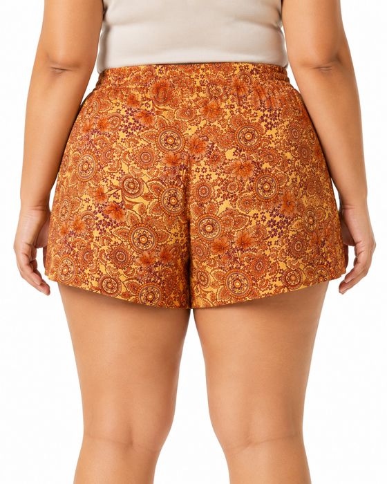Szorty Pomarańczowe Wiskoza 3XL