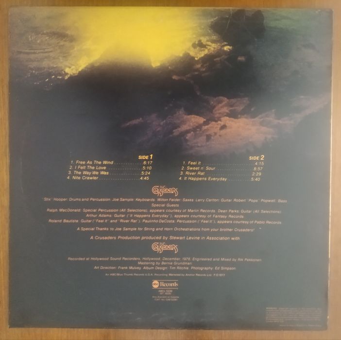 The Cruzaders disco de vinil "Free As The Wind".