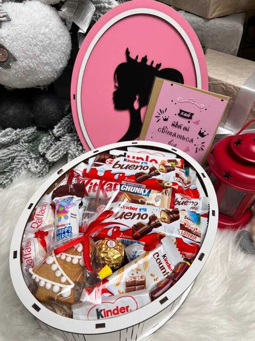 Подарунок дівчині, Солодкий бокс, Подарок женщине, Подарочный набор