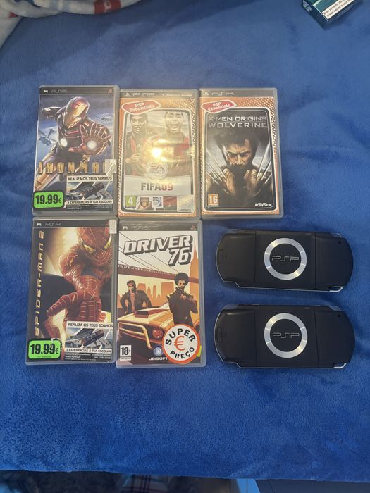2 PsP com jogos frente e verso