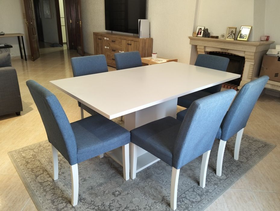 Mesa jantar branca lacada