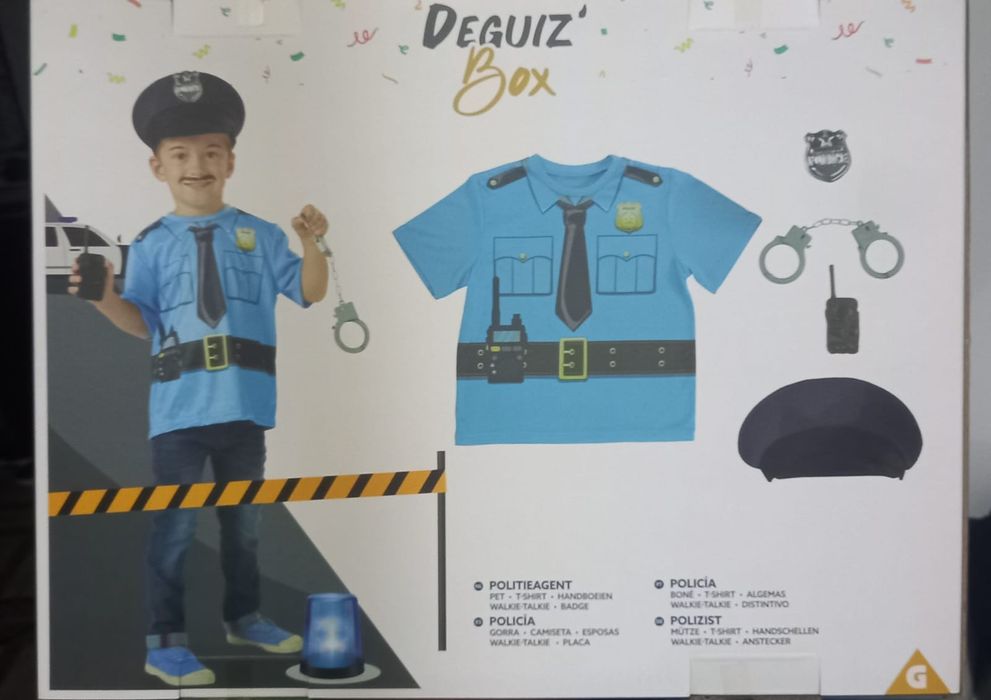 Fantasia de policia (4-6 anos) Novo