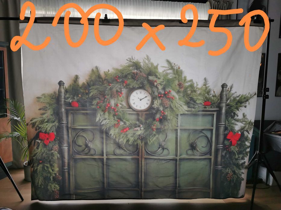 tło świąteczne materiałowe z tunelem pastelowe marzenia