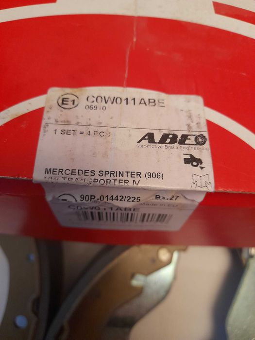 Szczęki hamulcowe, zestaw C0W011ABE