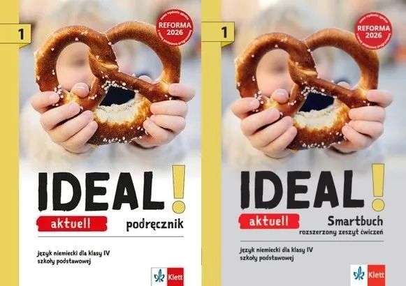 Ksiazka plus zeszyt cwiczeń Jezyk niemiecki Ideal Aktuell klasa 4