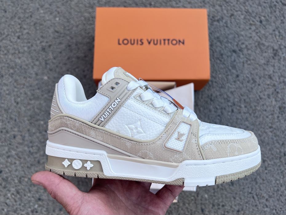 Кросівки Louis Vuitton Trainer Sneaker Beige 36-40. Луи Витон кроссовки.