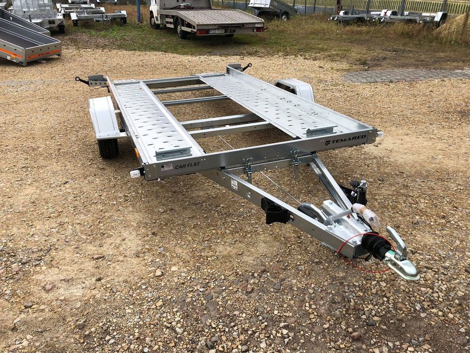 TEMARED CAR FLAT 3518 1,5T 353x184  Laweta do przewozu pojazdów mała quad buggy uchylna 3530x1840 1500dmc