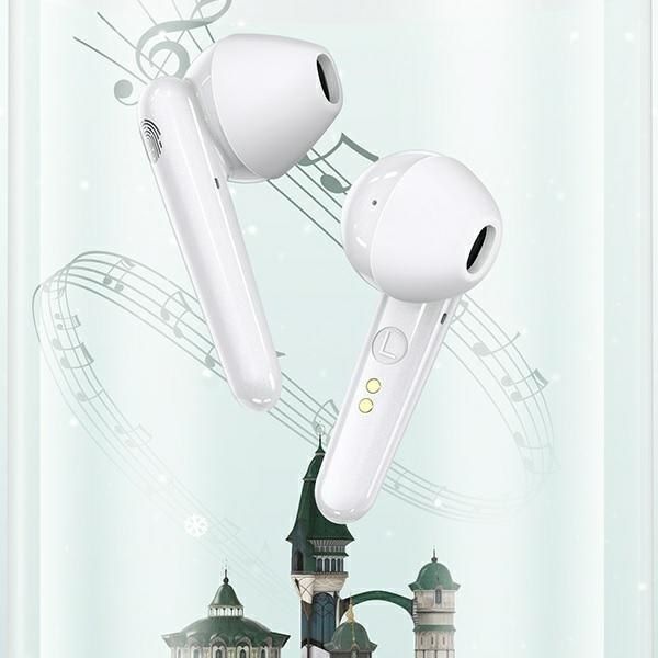 USAMS Słuchawki Bluetooth 5.0 TWS SDseries bezprzewodowe biały/white BHUSD01
