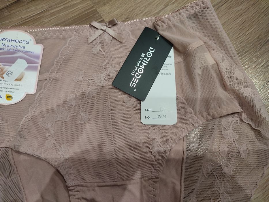 Majtki damskie rozmiar L brudny róż nowe z metką