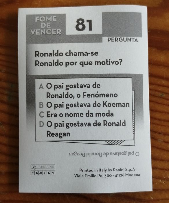 Cromo continente 2022