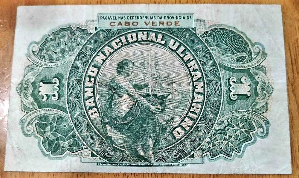 Nota de 5 Escudos Cabo Verde 1921