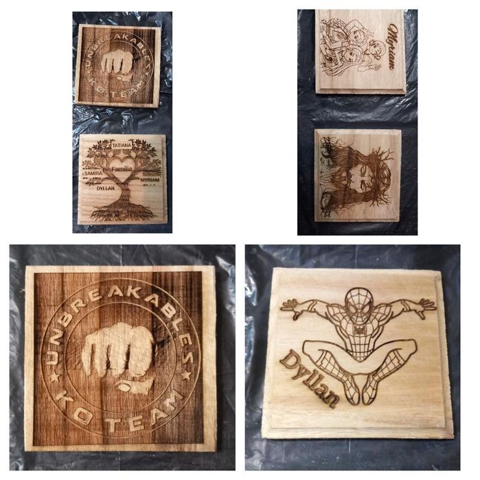 Customized Pine Wood Coaster Bases506719817265981441