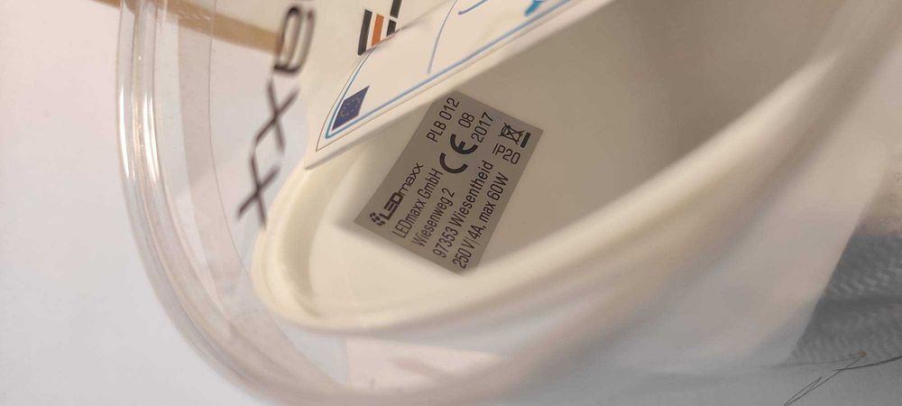 Lampa Wisząca OPRAWA LEDmaxx Deko E27 Kabel 2m, Industrialna, BETON