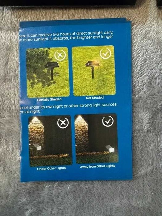 Zestaw 4 nowych lamp solarnych 12/6cm