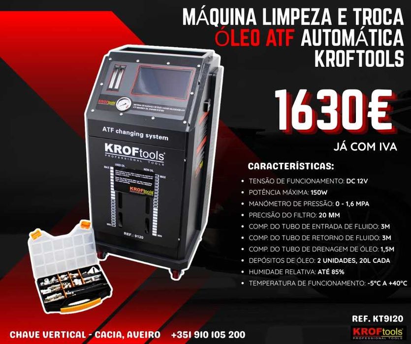 Máquina Limpeza e Troca Óleo ATF Automática KROFTOOLS JL20