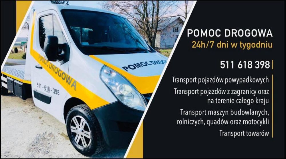 Pomoc drogowa autolaweta holowanie transport lub WYNAJEM