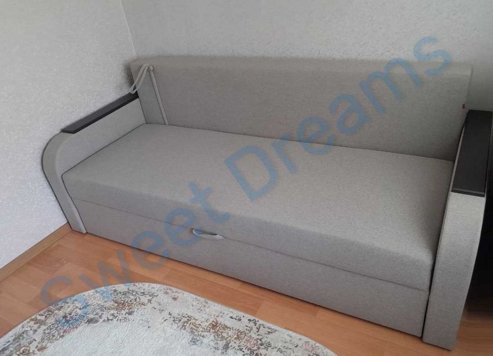 Диван - кровать Беспружинный " СОЛО - cрерый " / С.М. 140 х 190