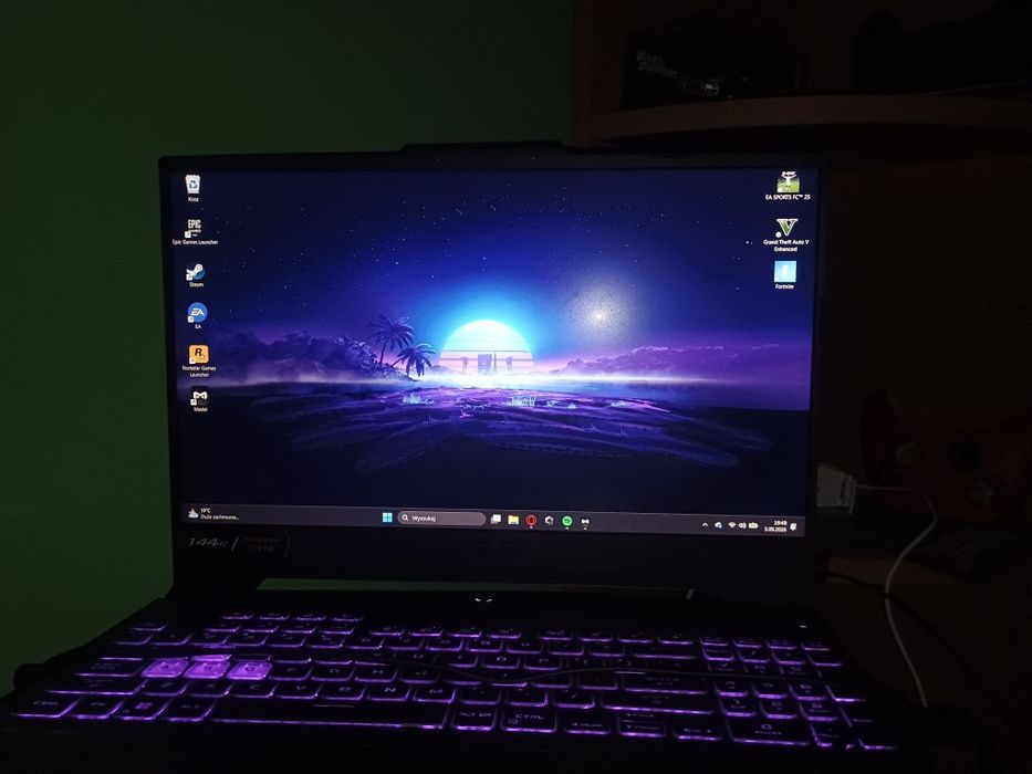 laptop asus tuf gaming f15 + klawiatura gamingowa gratis !!