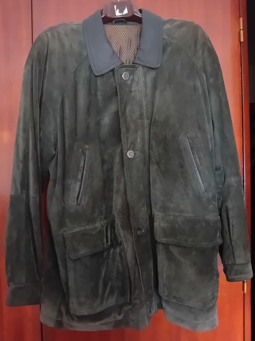 Genuine leather men's parka, size XL, as new64740623020802124