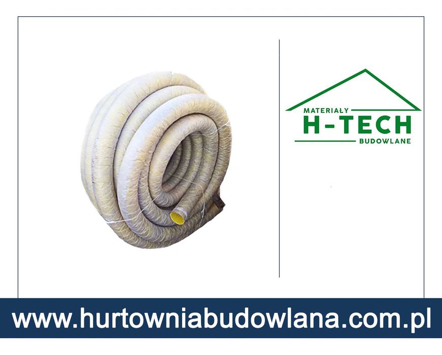 Rura drenarska drenażowa w otulinie geowłókninie 100mm